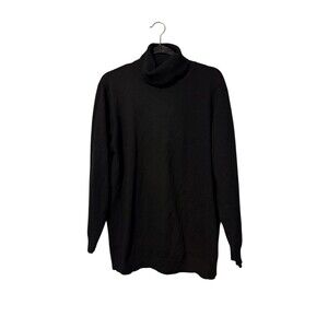 Patrick Tricot Lambswool Angora Blend Turtleneck Sweater Size 2x Black Classic